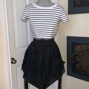 Black lace skirt